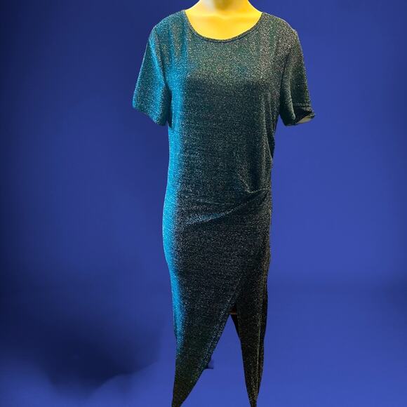 Shein Curve Dress Plus Size 0XL Glittery Shimmer Maxi Sparkly Fancy Diva Glam - Picture 1 of 5